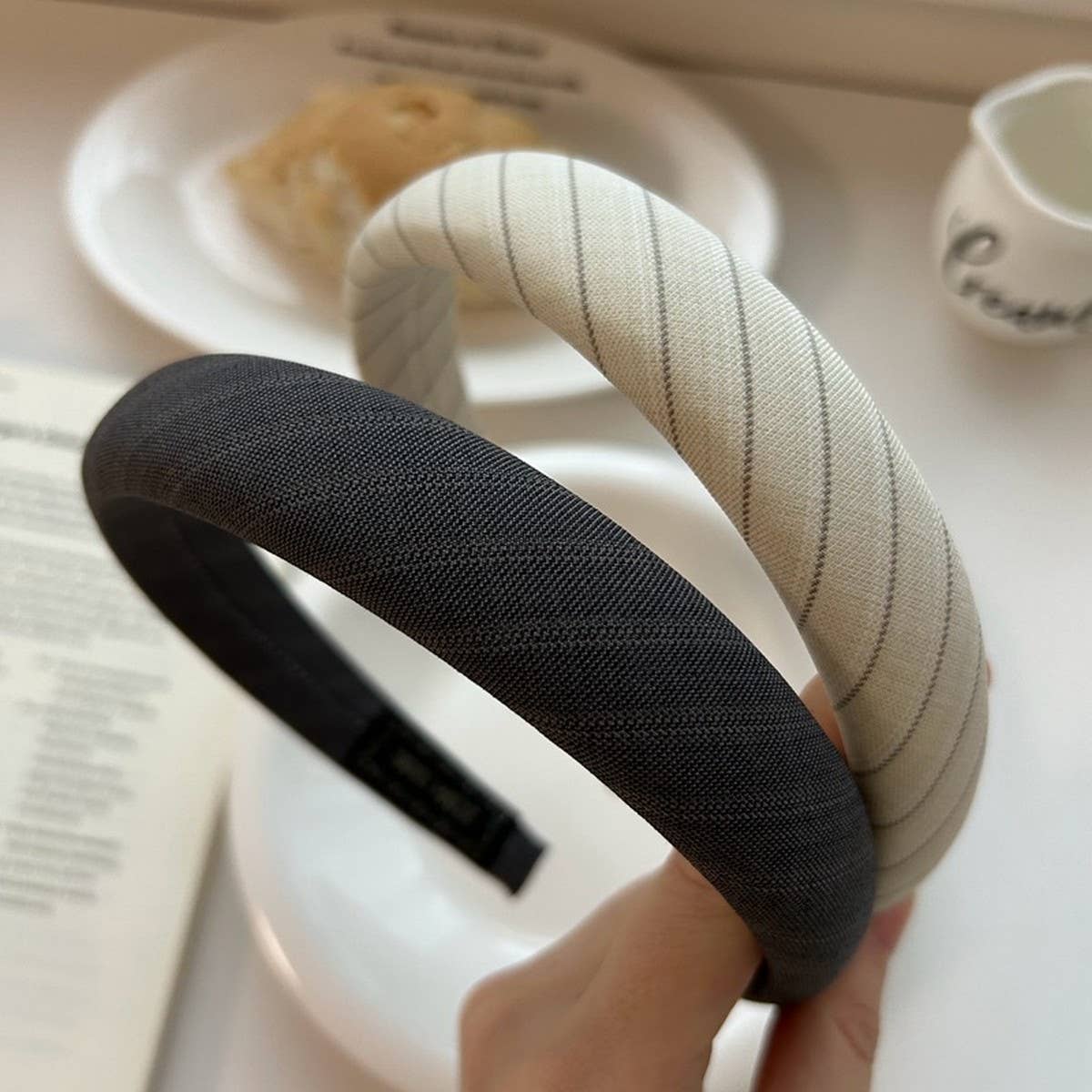 NEW HIGH END SIMPLE STRIPED HEADBAND_CWAHA2855