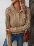 Vintage Button Twist Knit Top