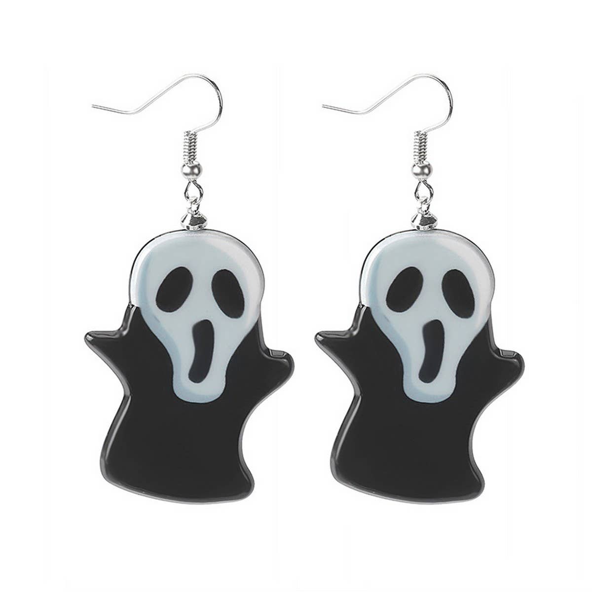 HALLOWEEN GHOST WITCH FACE PUMPKIN EARRINGS_CWAJE1866