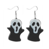 HALLOWEEN GHOST WITCH FACE PUMPKIN EARRINGS_CWAJE1866