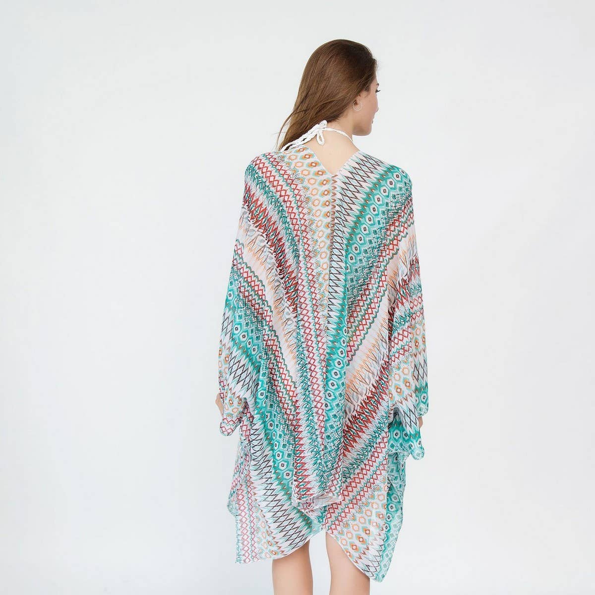 GEOMETRIC PRINTED KIMONOS SUMMER CARDIGAN_CWASC0781