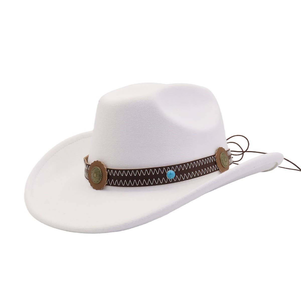 COUPLE FEDORA JAZZ HAT WESTERN ETHNIC WOOL HAT_CWAH04382