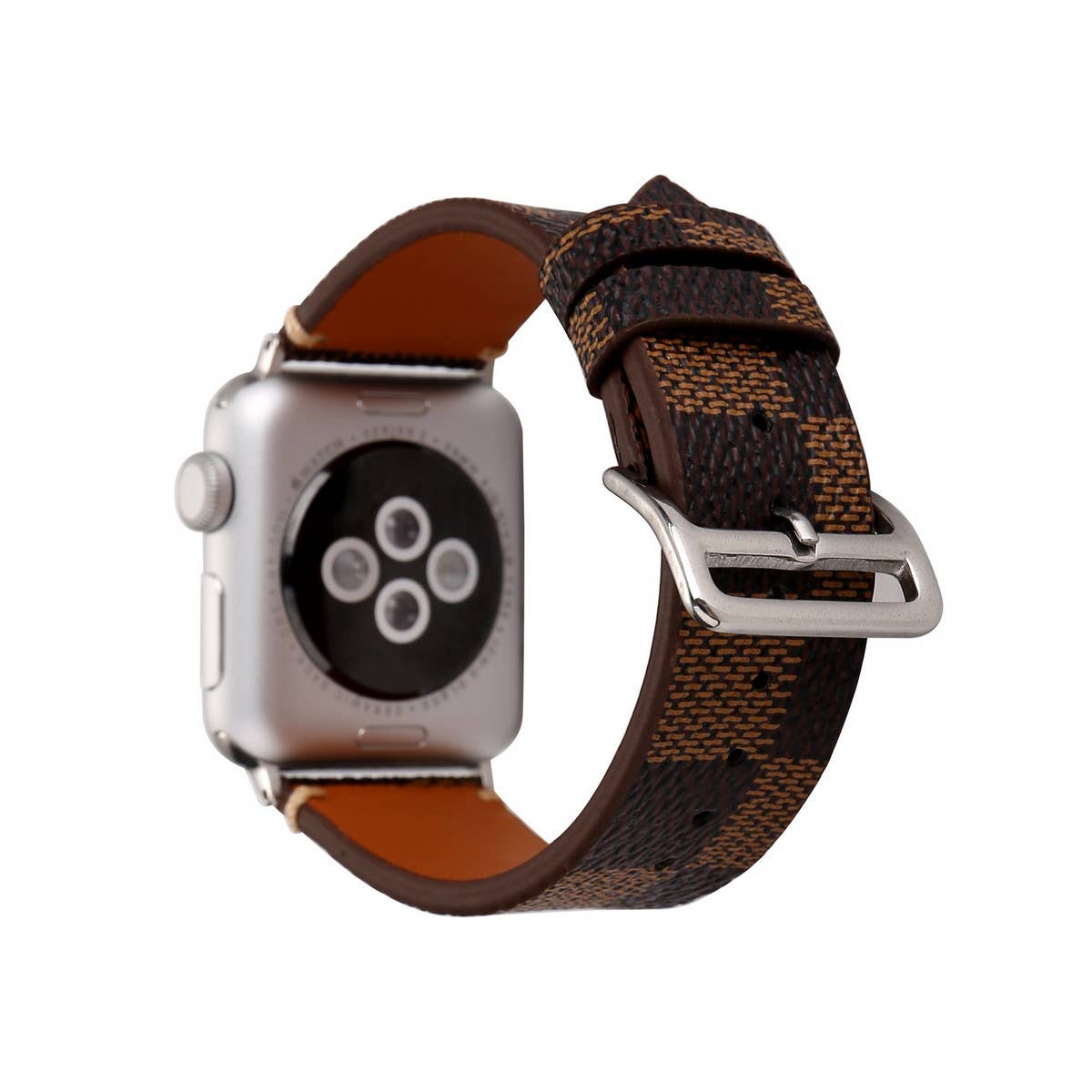 APPLE WATCH9 STYLISH PLAID LEATHER STRAP_CWASC1579