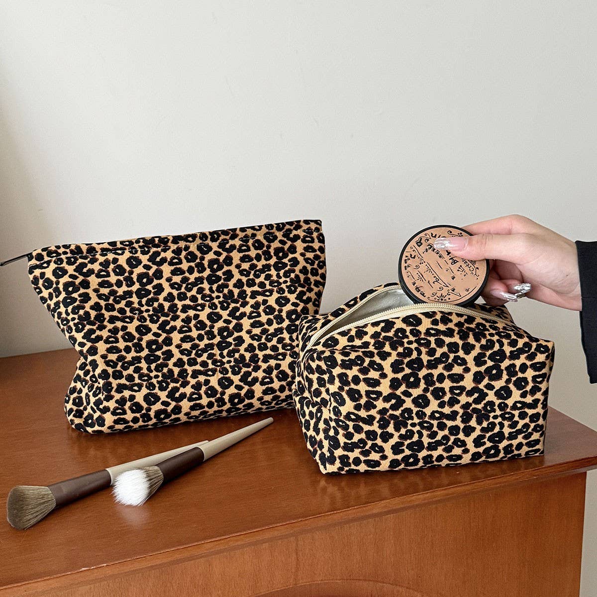 Canvas Tote Makeup Bag Handheld Gift Travel Pouch_Cuab00691