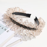 FASHIONABLE RUFFLE SEQUINED HEADBAND_CWAHA2314