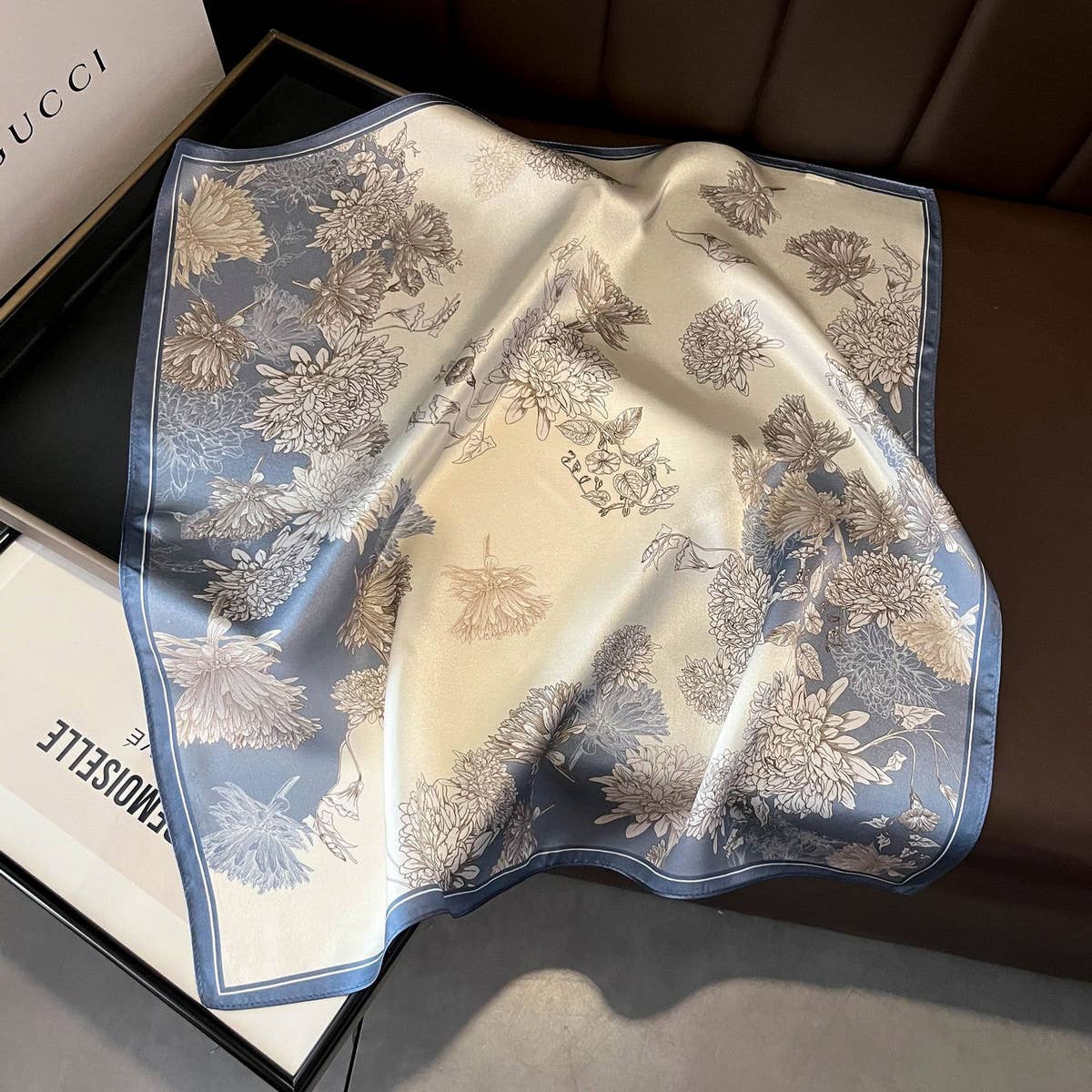 100% MULBERRY SILK SQUARE SCARF FOR HAIR NECK_CWASC0564