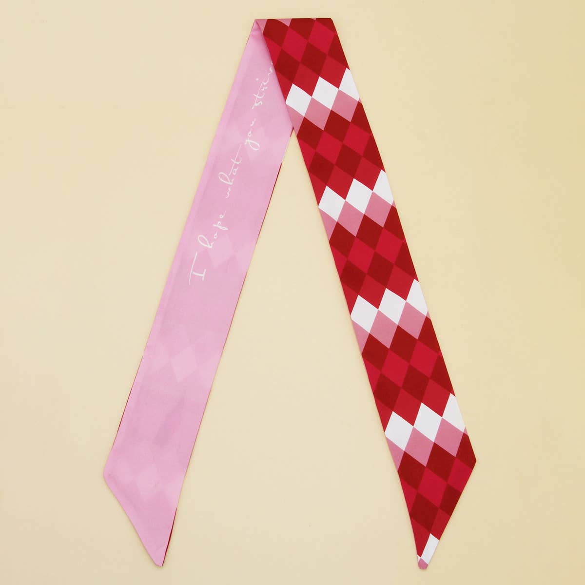 FLORAL LETTER SCARF HAIR TIE BAG RIBBON_CWASC0096