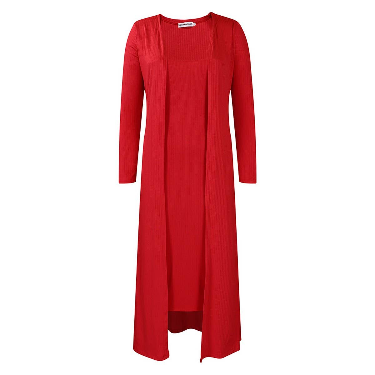 SOLID COLOR SUSPENDER SKIRT LONG TWO PIECE SET_CWDMD3672