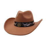 Unisex Cowboy Fedora Hat Western Style_Cwah04450