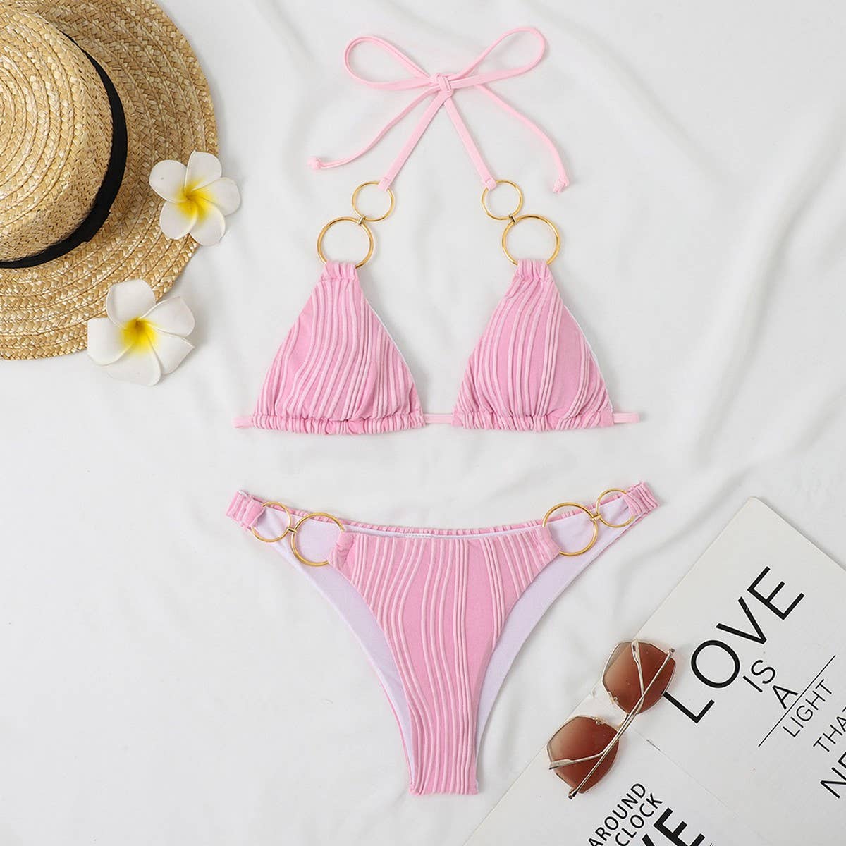 Womens Sexy Bikini Halter Neck Two-Piece Swimsuit