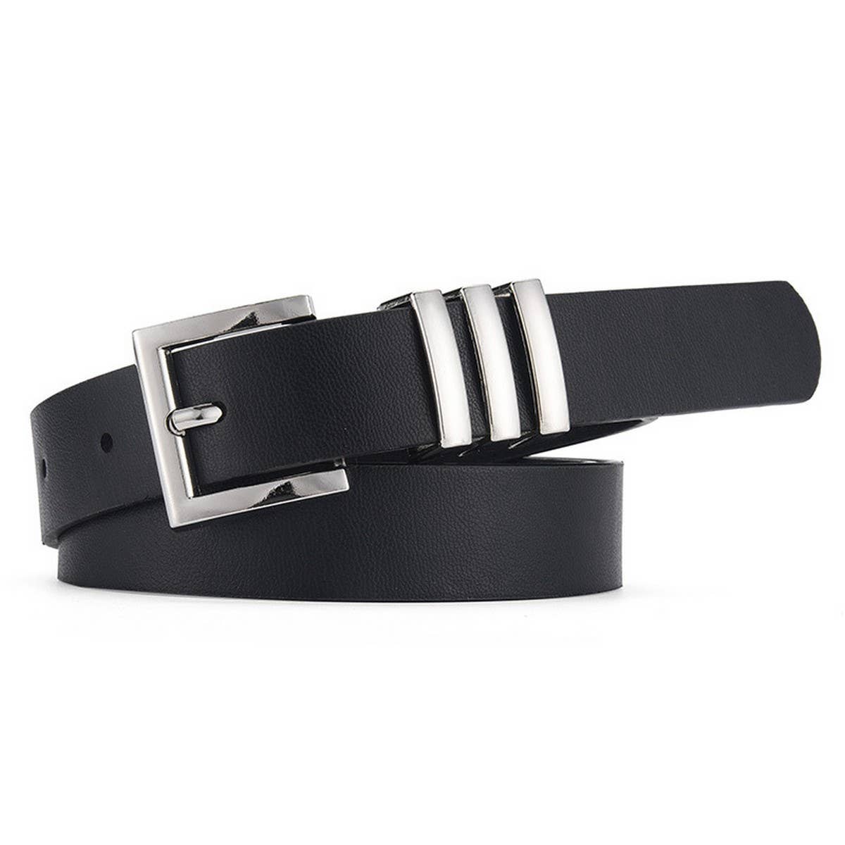 MATTE KOREAN STYLE METAL SQUARE BUCKLE BELT_CWASC0580
