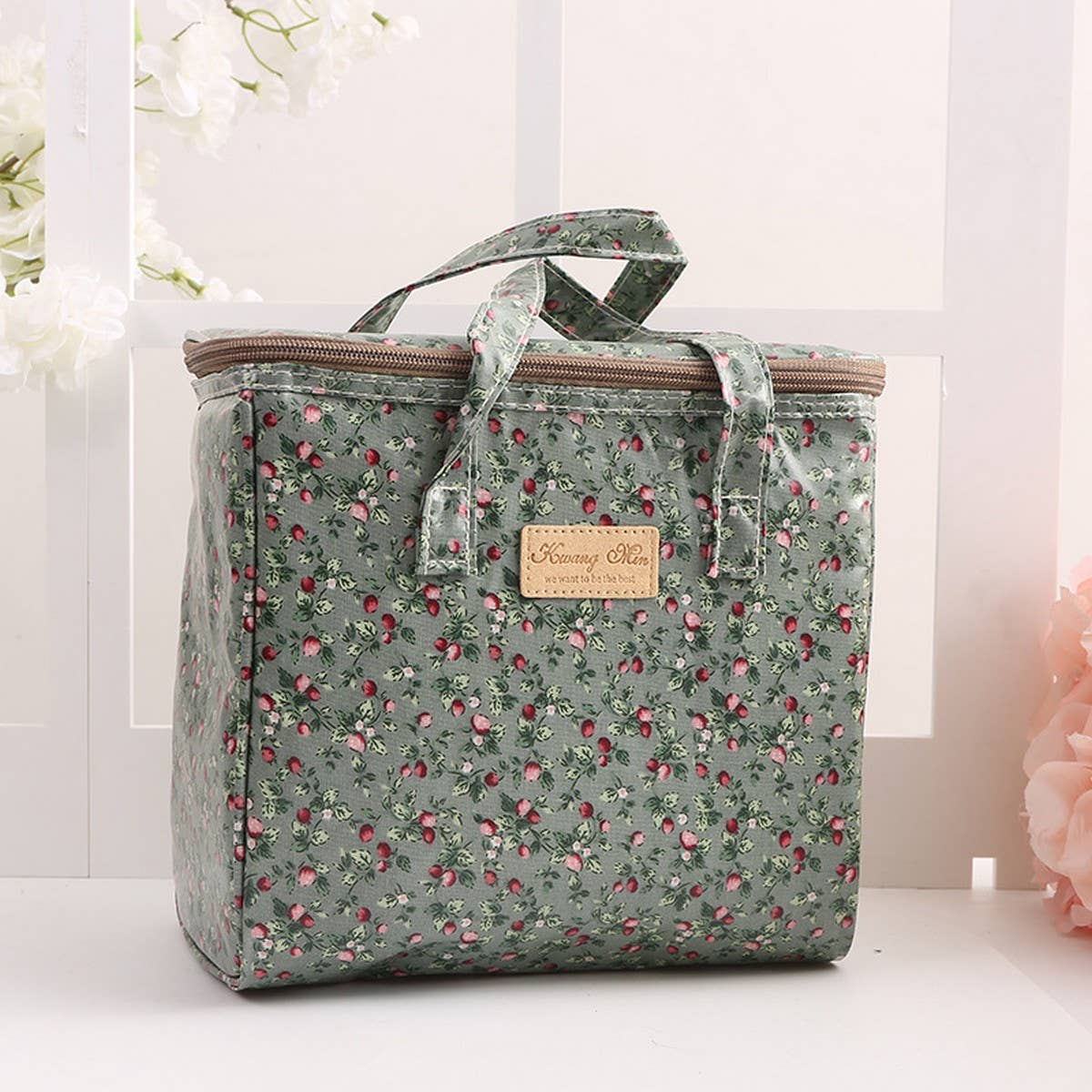 Waterproof Canvas Portable Insulation Bag Bento Bag_Cwab1720