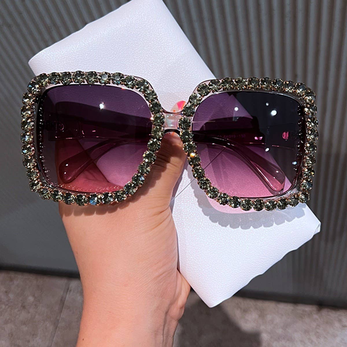 PERSONALIZED DIAMOND SIMPLE SQUARE FRAMESUNGLASSES_CWASG0820