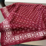 Geometric Herringbone Cotton Linen Square Scarf_Cwasc03433