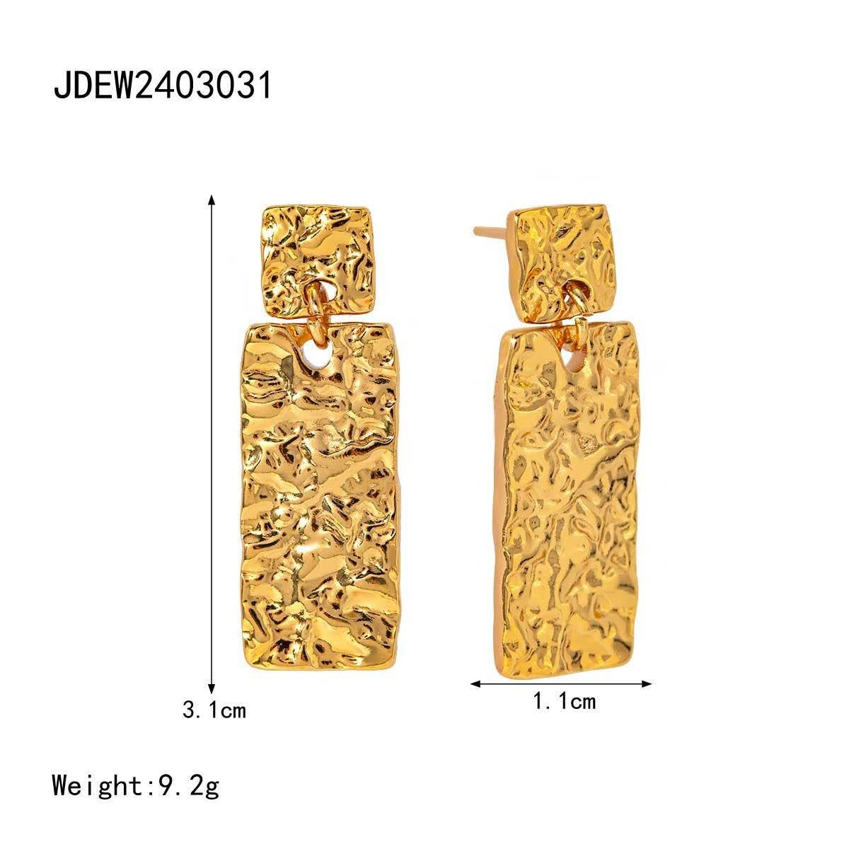 NICHE TEMPERAMENT HAMMER EARRINGS_CWAJE1799