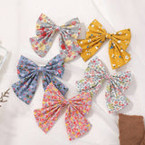 CHILDRENS SIMPLE FLORAL BOW HAIRPIN_CWAHA2366