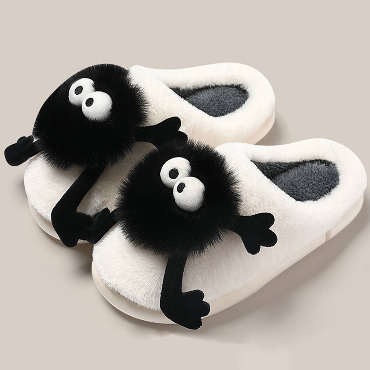 Women Coal Ball Home Shoes Plush Warm Slippers