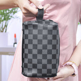 PORTABLE WATERPROOF CHESSBOARD PLAID COSMETIC BAG_CWAB1093