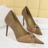 FASHIONABLE SHALLOW BOW HIGH HEELS_CWSHH0082