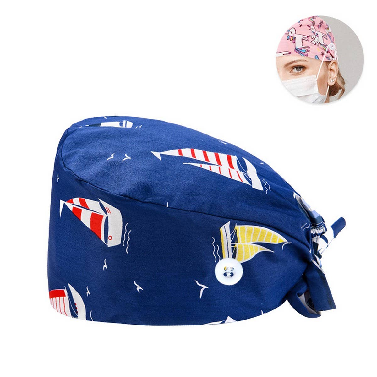 SURGICAL CAP DOCTOR CAP COTTON PRINTED CAP_CWAH3330
