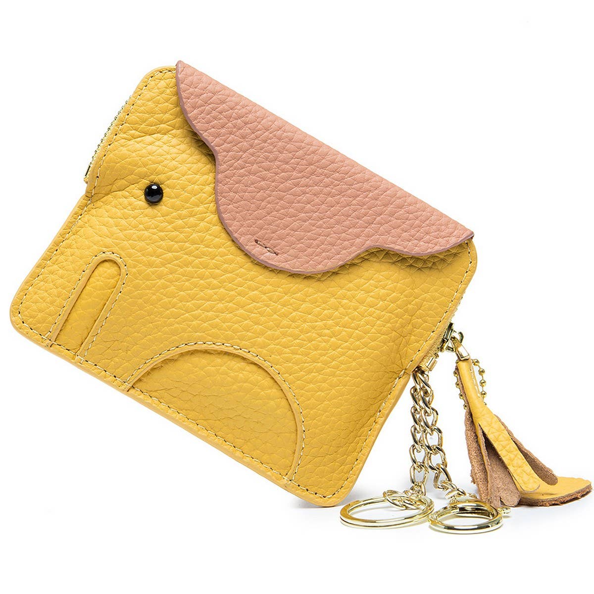 GENUINE LEATHER ELEPHANT MINI CREATIVE WALLET_CWAB3891