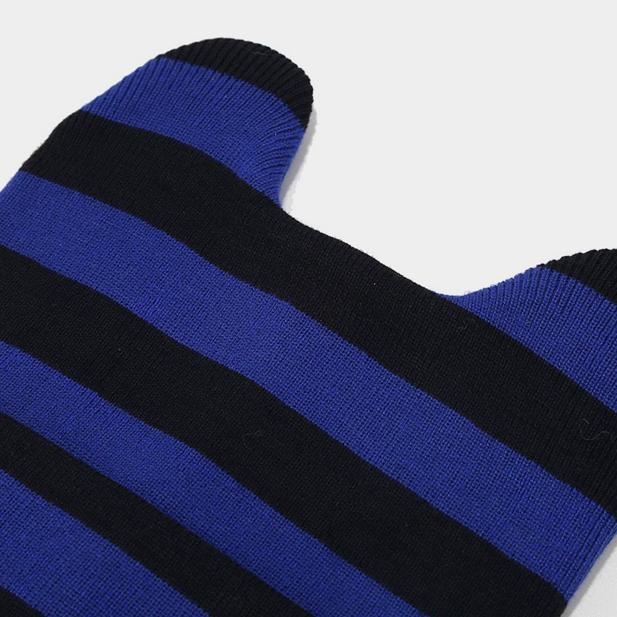 ARTISTIC RETRO STRIPED COW EAR KNITTED HAT_CWAH2127