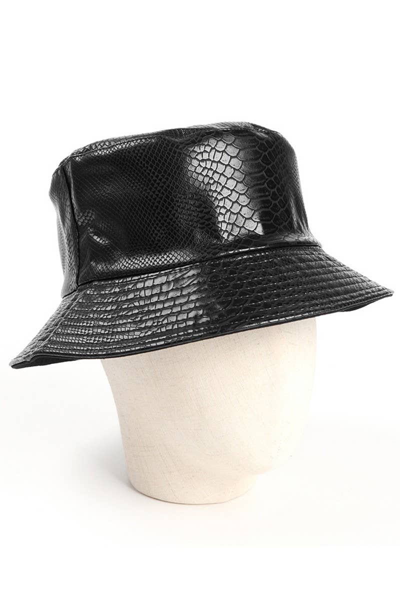 CROCODILE PATTERN DOUBLE SIDED BUCKET HAT_CWAH310