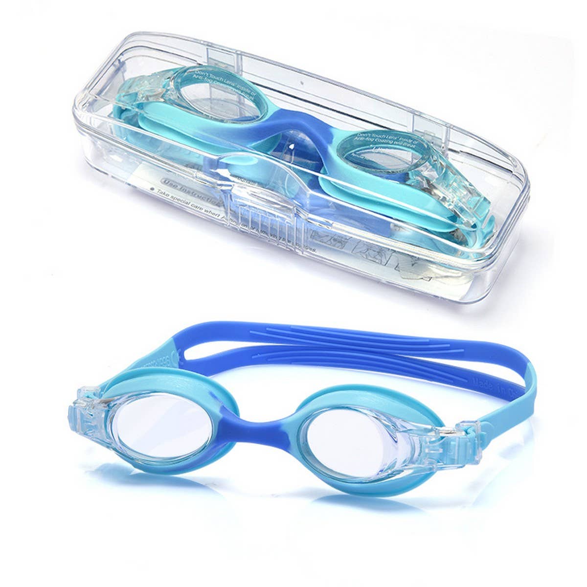 KIDS SWIM GOGGLES HD ANTI FOG SILICONE DESIGN_CWASG1051