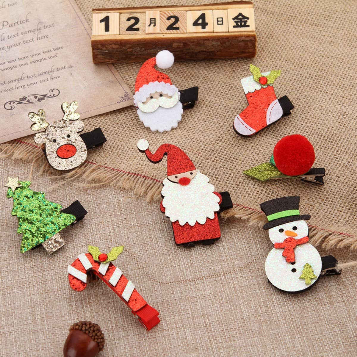 CUTE LITTLE CLIP COMBINATION CHRISTMAS HAIRPIN_CWMS1427