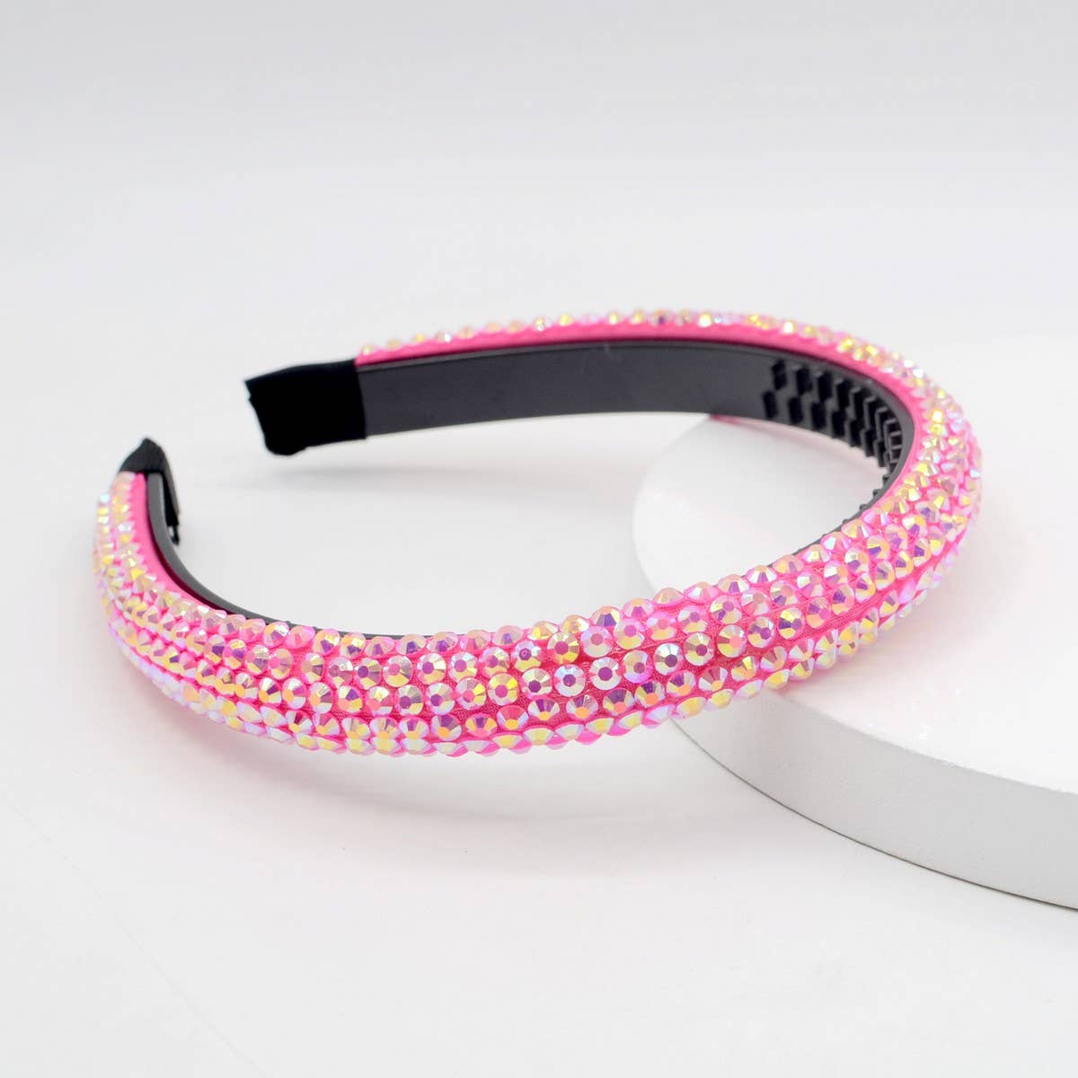 MONOCHROME RHINESTONE DECOR HAIR HOOP_CWAHA0357