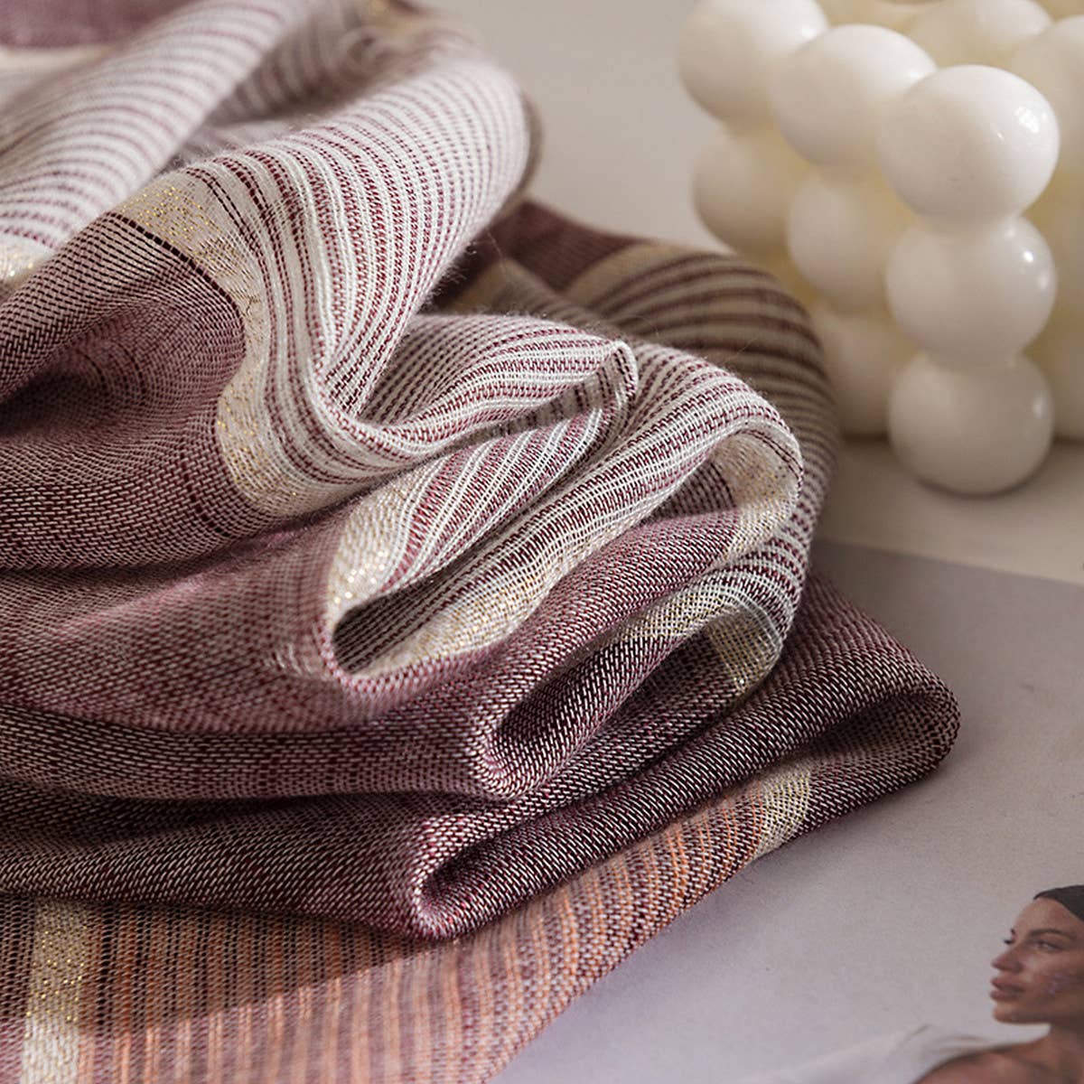 Fashionable Simple Plaid Striped Scarf_Cwasc0998