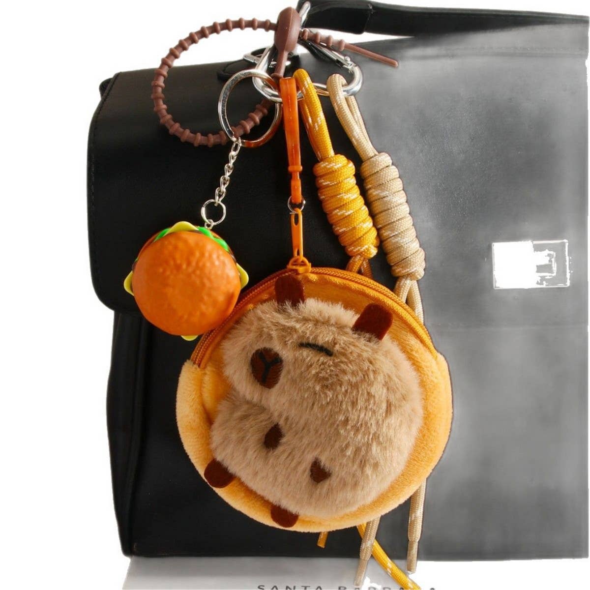 CAPYBARA PLUSH COIN EARBUD BAG KEYCHAIN_CWMM7746