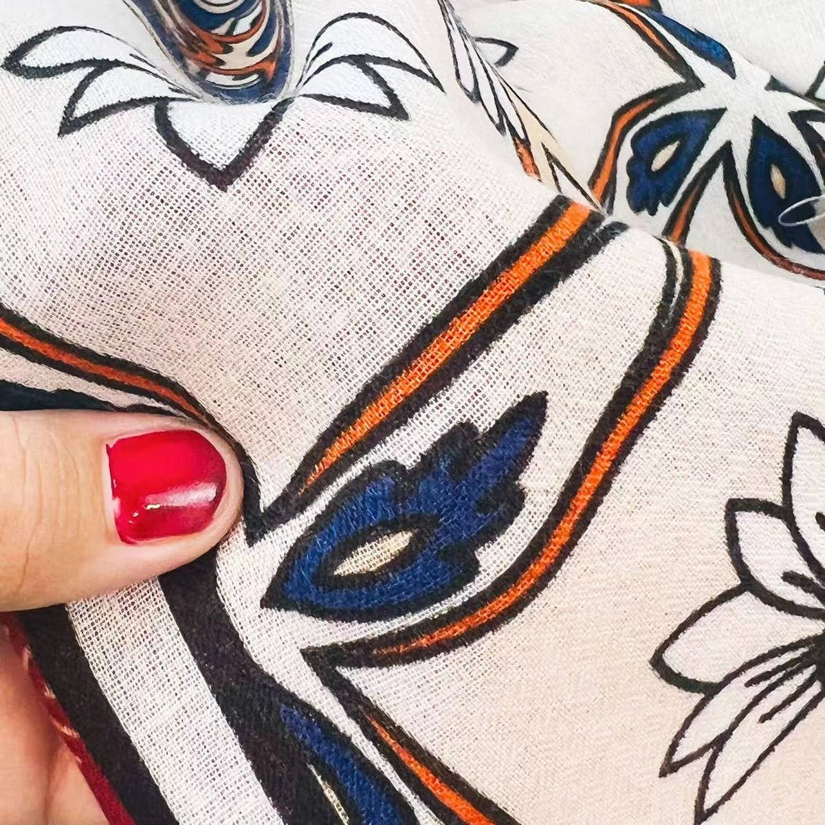 GEOMETRIC COMMUTER SCARF LARGE LIGHTWEIGHT WRAP_CWASC0911