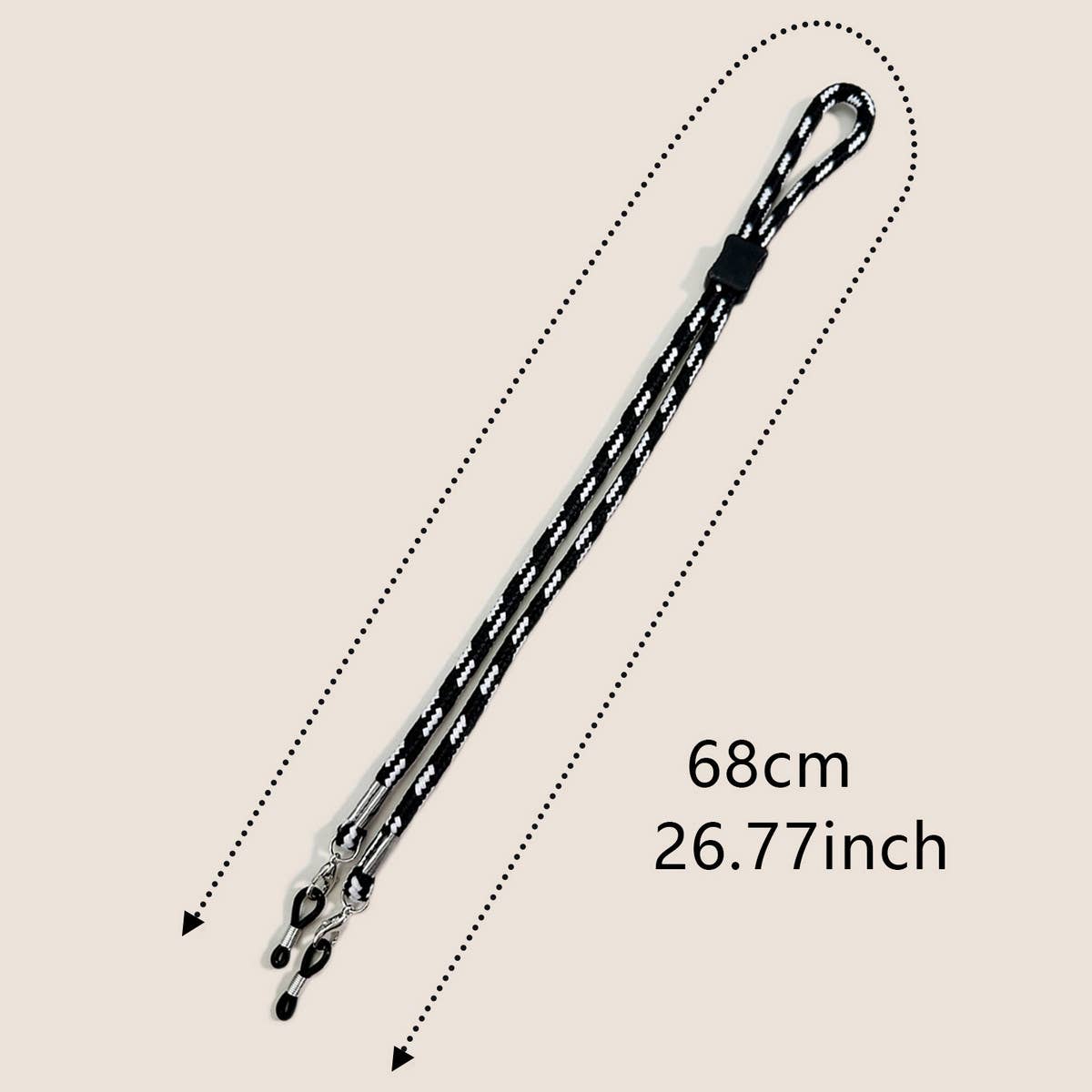 COLORFUL DUAL COLOR BLOCK BRAIDED GLASSES LANYARD_CWMM1157