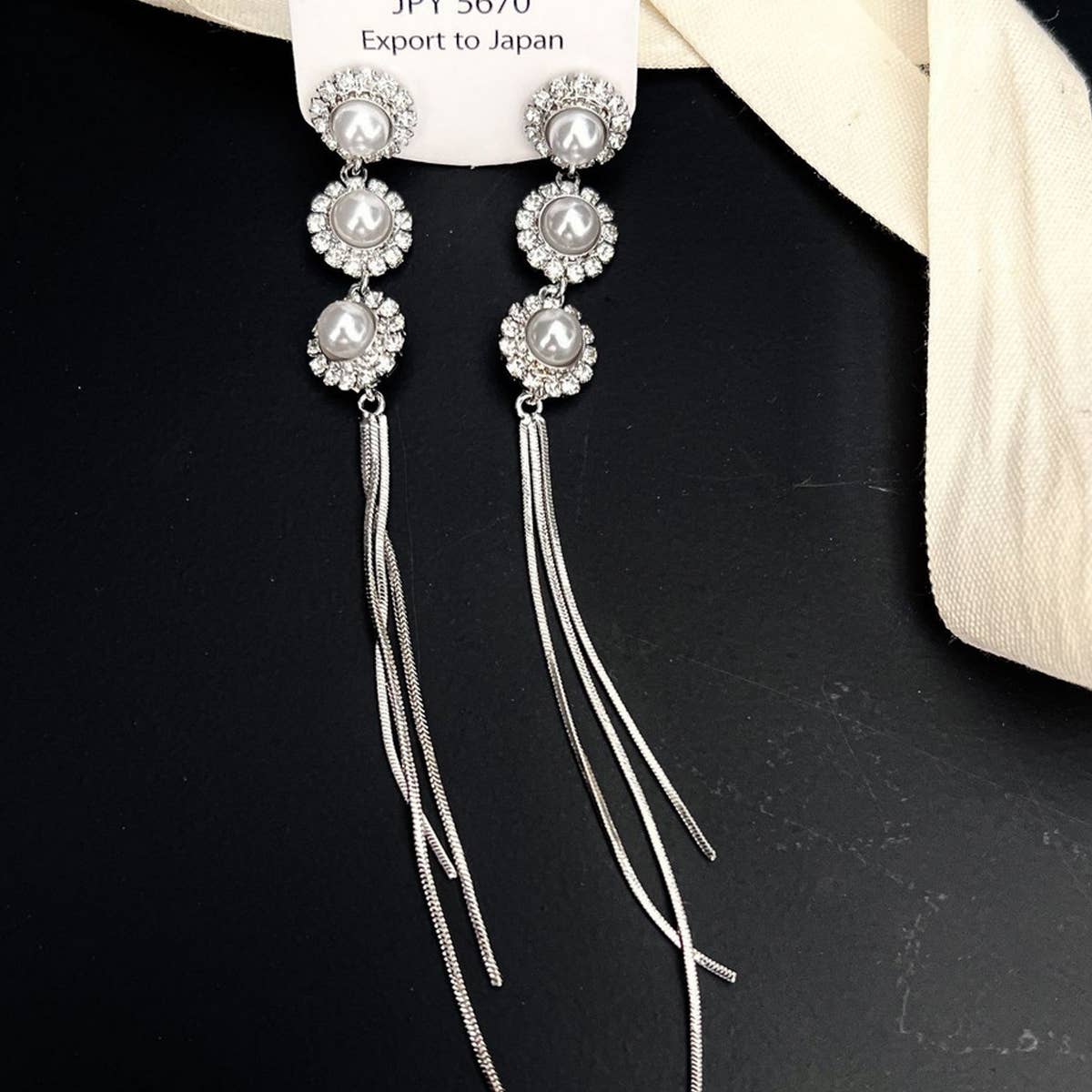 LIGHT LUXURY HIGH END PEARL TASSEL STUD EARRINGS_CWAJE1318