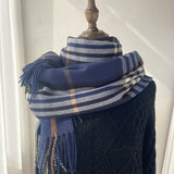 PLAID SCARF WARM FRINGE WINTER WRAP_CWASC1467