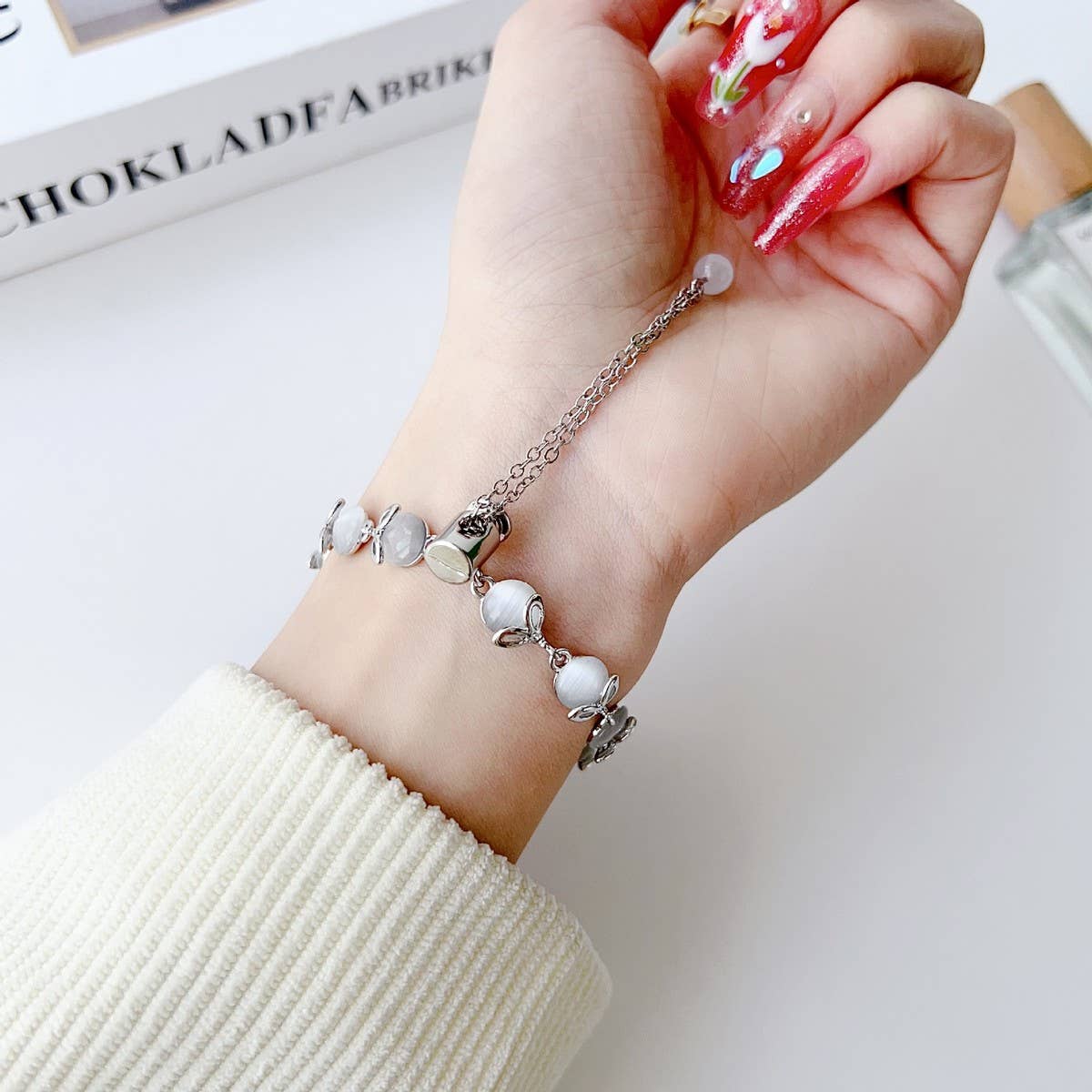 APPLE WATCH 9 CATS EYE METAL BRACELET STRAP_CWWW0064