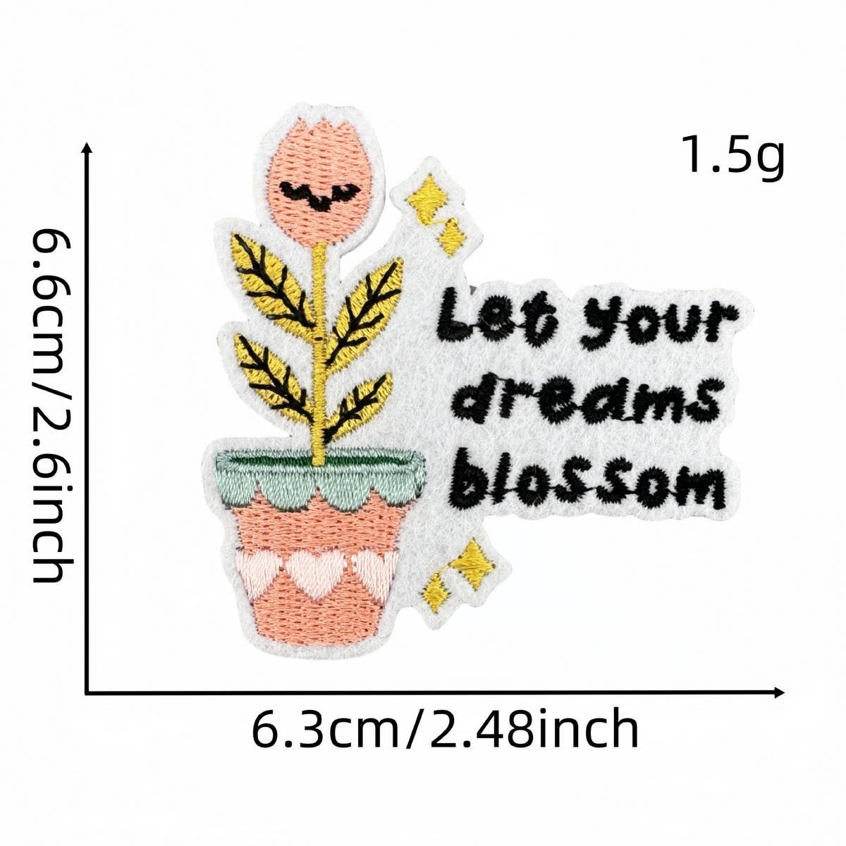 PERSONALIZED COLORFUL ENGLISH EMBROIDERY PATCH_CWMM4029