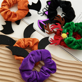 BAT REINDEER SCRUNCHIE HOLIDAY HAIR TIE FOR WOMEN_CWAHA1461