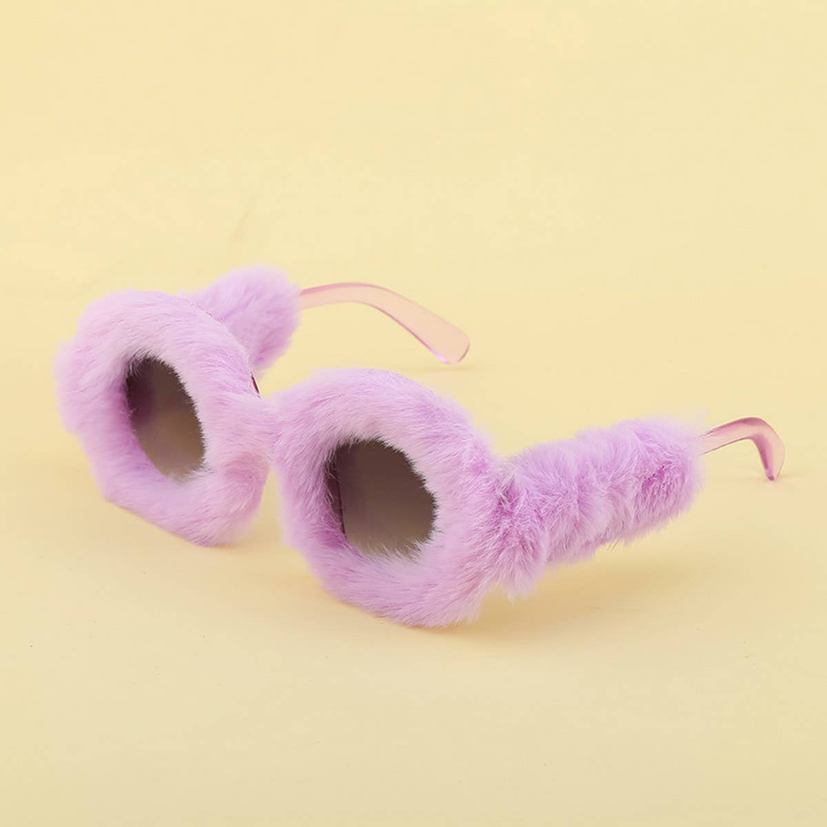 ROUND FRAME PLUSH FULL COVERAGE SUNGLASSES_CWASG0644