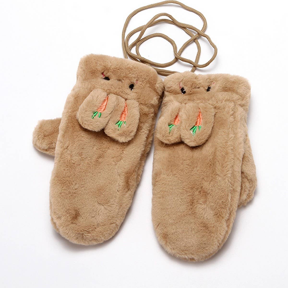 Winter Cute Rabbit Halter Full Finger Gloves_Cwag0258