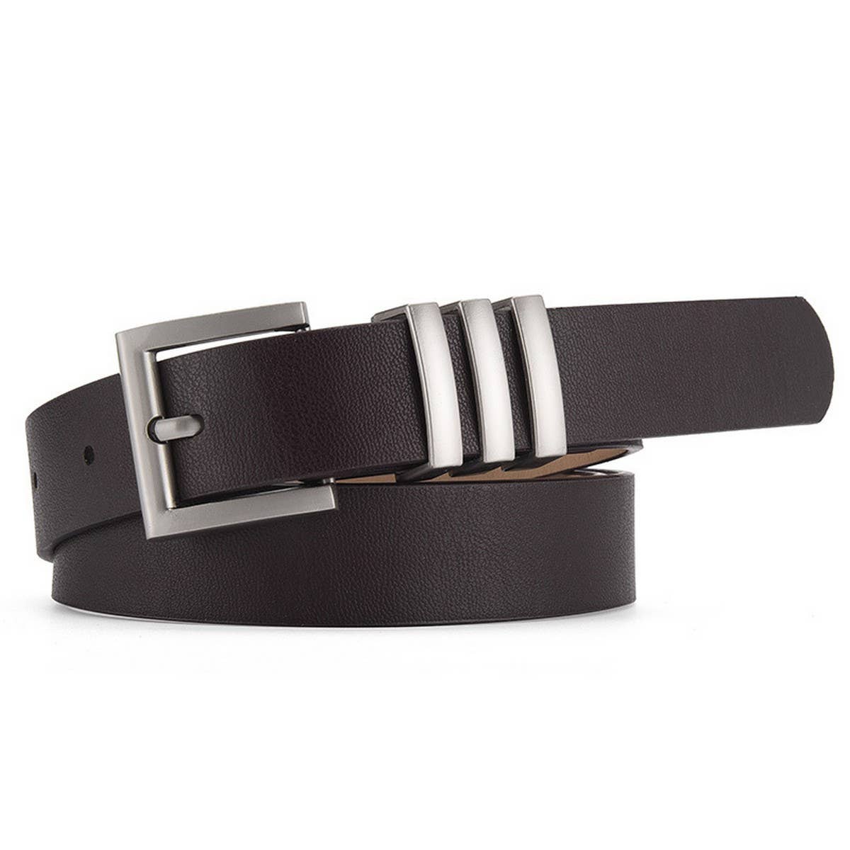 MATTE KOREAN STYLE METAL SQUARE BUCKLE BELT_CWASC0580