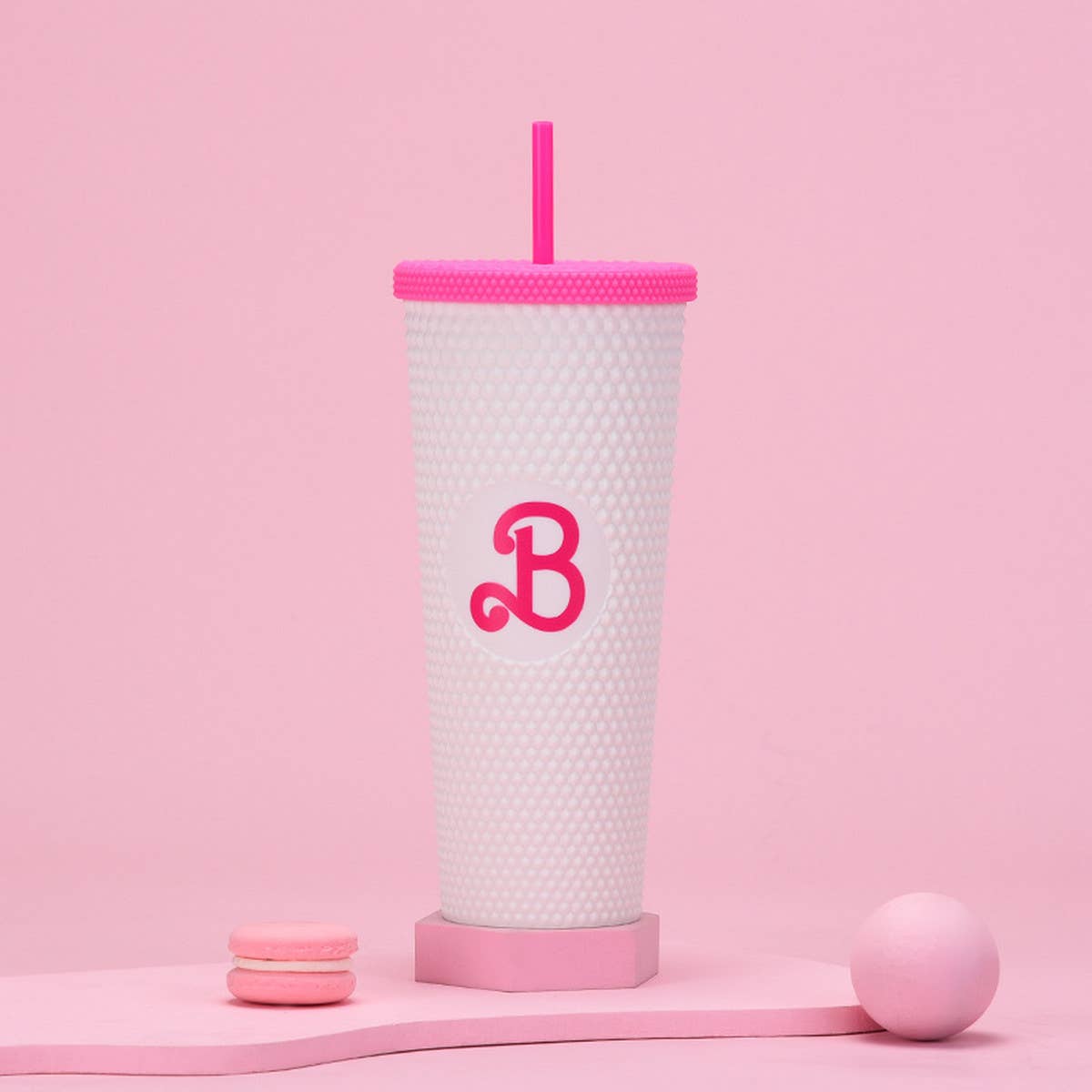 DOUBLE LAYER PORTABLE PLASTIC STRAW DIAMOND CUP_CWMM0978