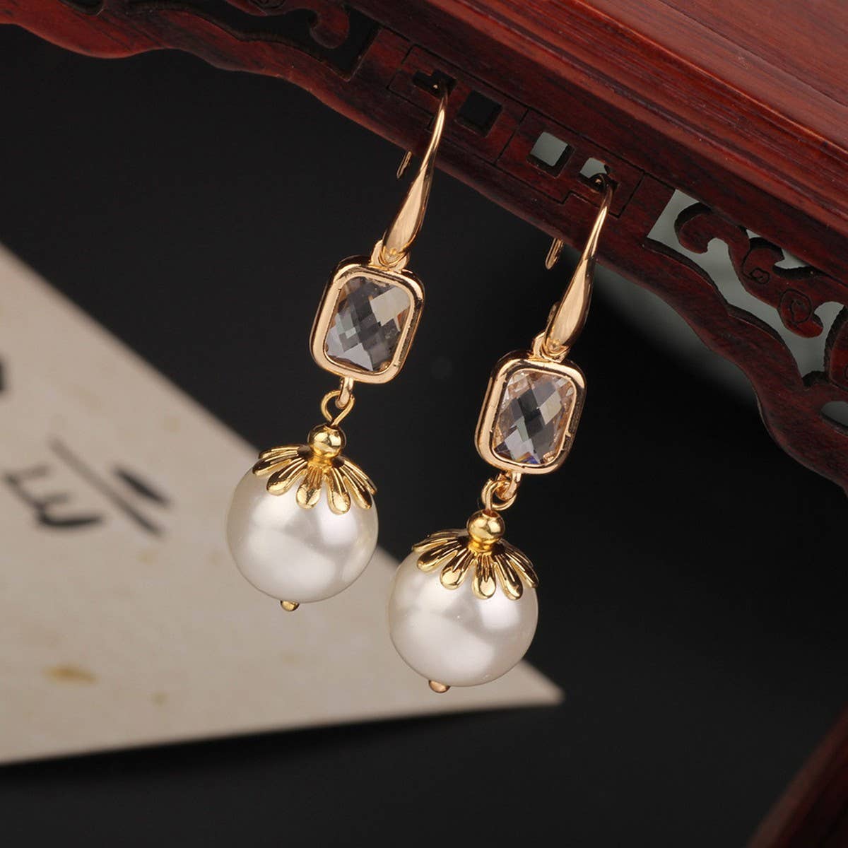 SIMPLE DESIGN NATURAL AGATE EARRINGS FOR WOMEN_CWAJE4005