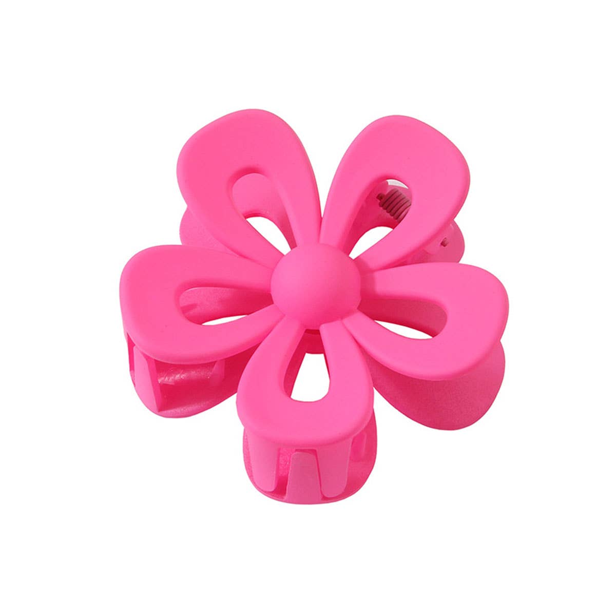 Matte Acrylic Flower Hair Claw Clip For Women_Cwaha07298