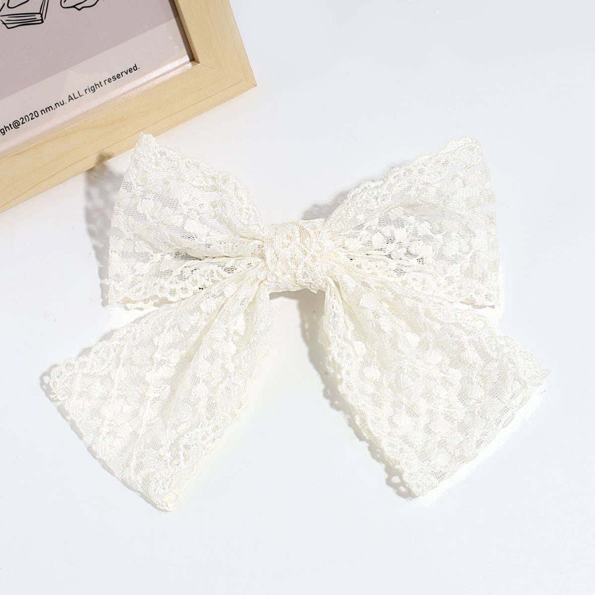 LACE BOW SPRING HAIR CLIP SWEET ELEGANT STYLE_CWAHA2294