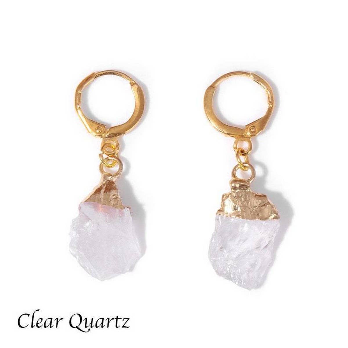 NATURAL STONE AMETHYST ORIGINAL STONE EARRINGS_CWAJE1072