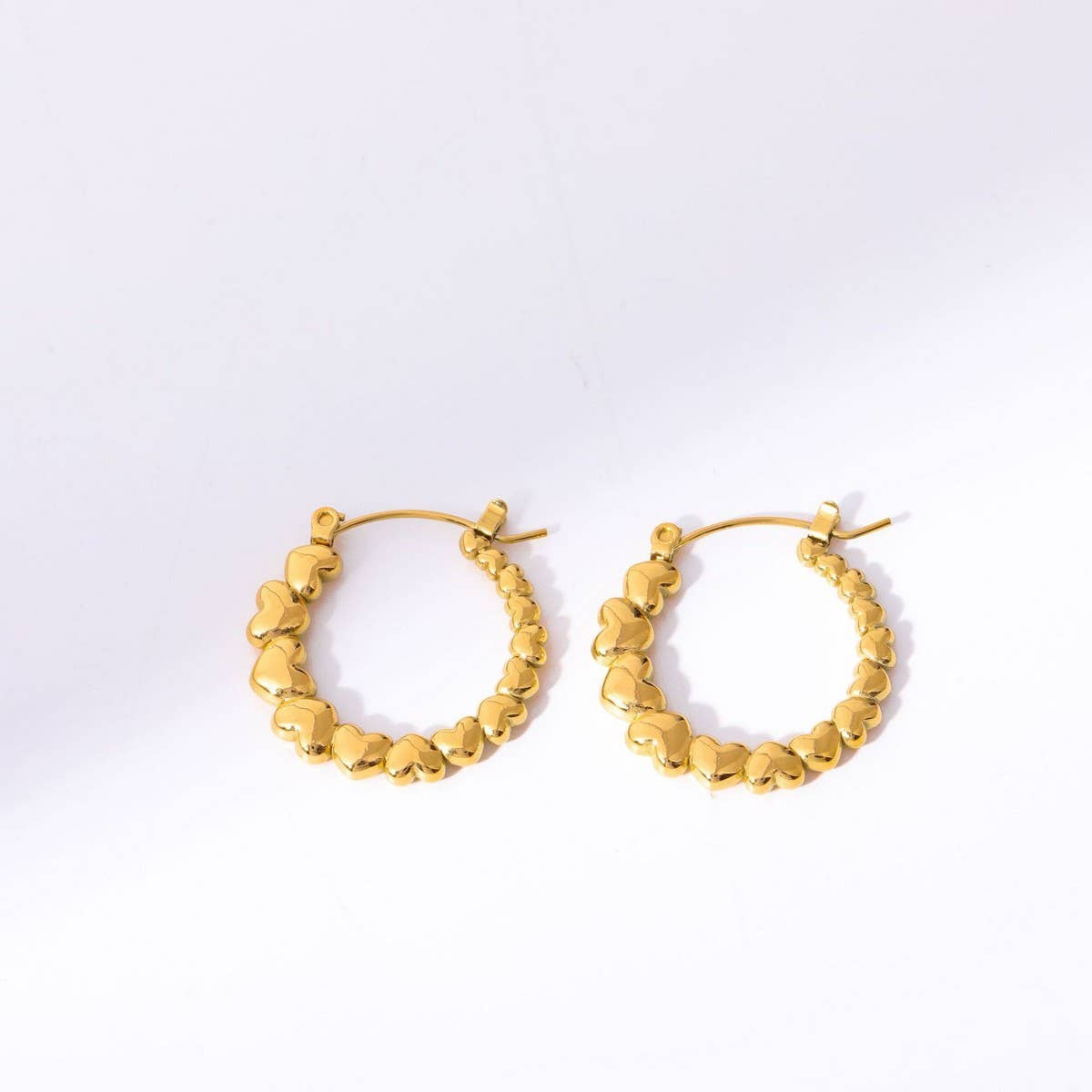 Trendy Bamboo Twist Circle Hoop Earrings