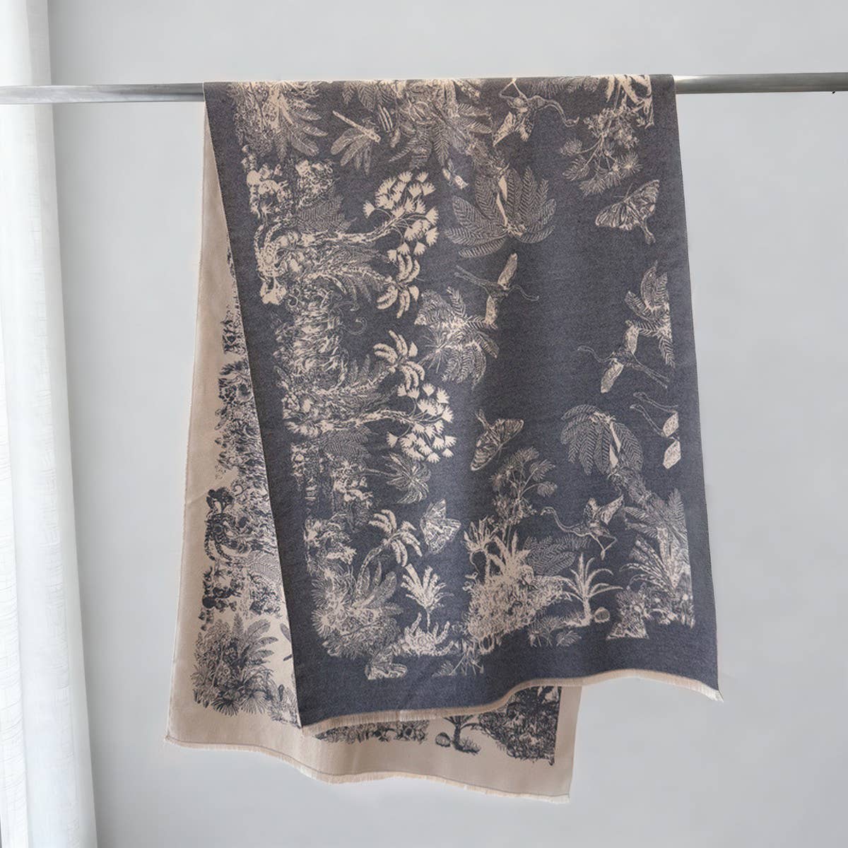 French Vintage Soft Warm Faux Cashmere Scarf_Cwasc03451