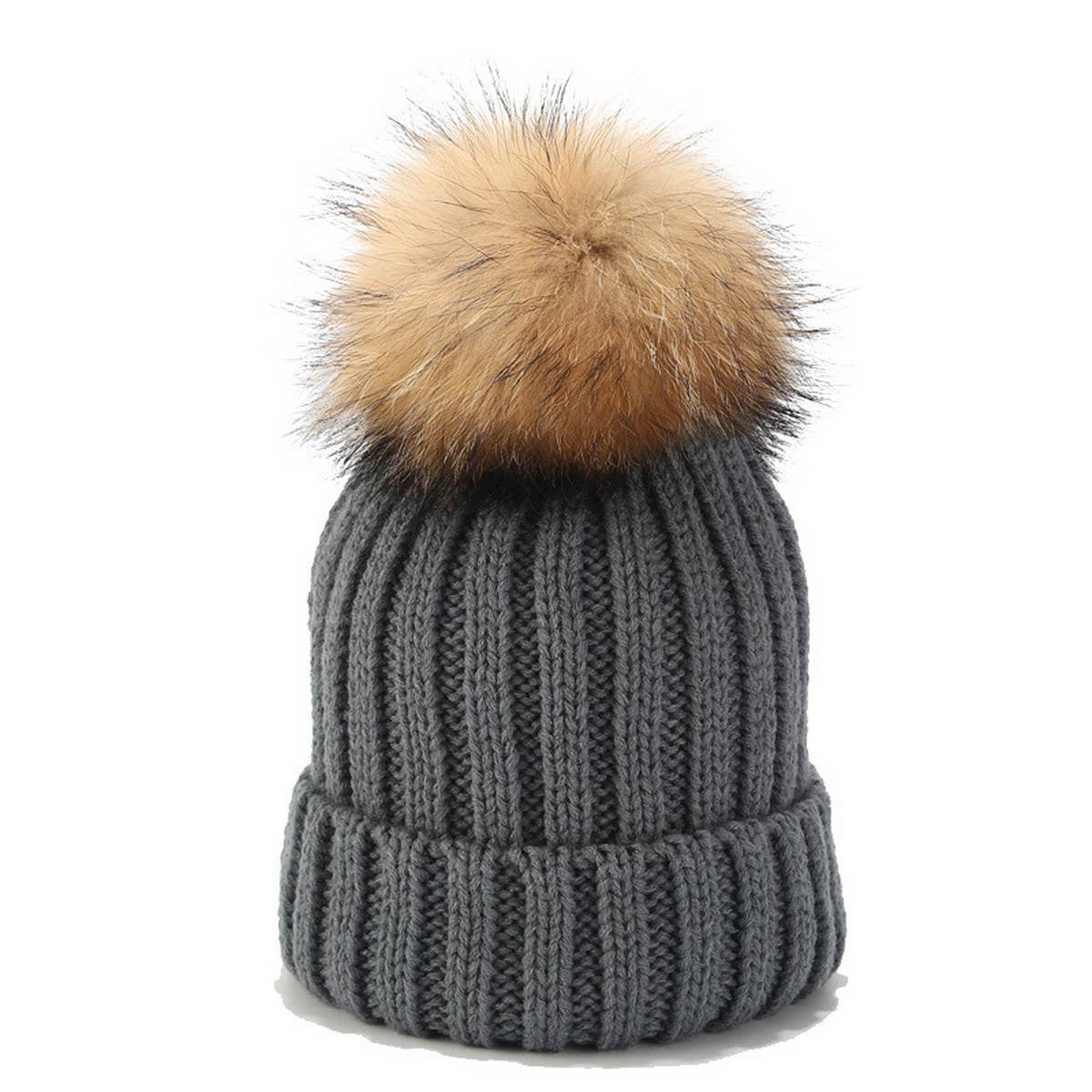 OUTDOOR WARM WOOL BALL KNITTED HAT_CWAH1577